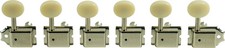 Kluson 6 In Line Deluxe Series Tuning Machines - Single Line - Nickel With Ov...
