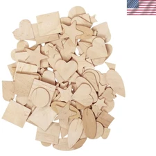 Creativity Street Natural Wood Shapes - 1000 Piece Assortment