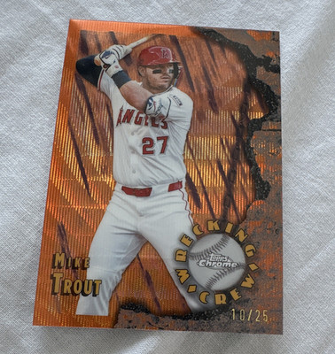 Topps 2020 Topps Chrome Wrecking Crew Mike Trout WC-18 Angels 10/25