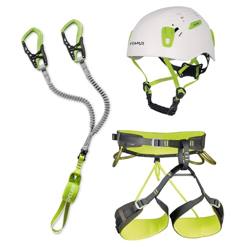 Edelrid Klettersteigset Cable Comfort 6.0 +Gurt Energy+ Helm Titan white 48-56cm