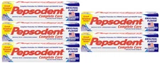 Pepsodents Complete Care Toothpaste, Original Flavor, 5.5 oz (5 Pack)