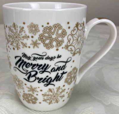 Snowflake Divinity Ceramic Mug Christmas May Your Days Be Merry & Bright