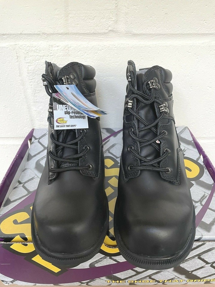 SHOES FOR CREWS BLACK MEN'S HOMBRES SIZE 8 NEW BOXED THE SHOE THAT