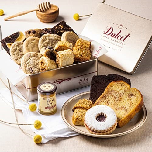 Dulcet Gift Baskets Classic Honey Confection Tin of Gourmet Pastries Great Gift - Picture 17 of 23