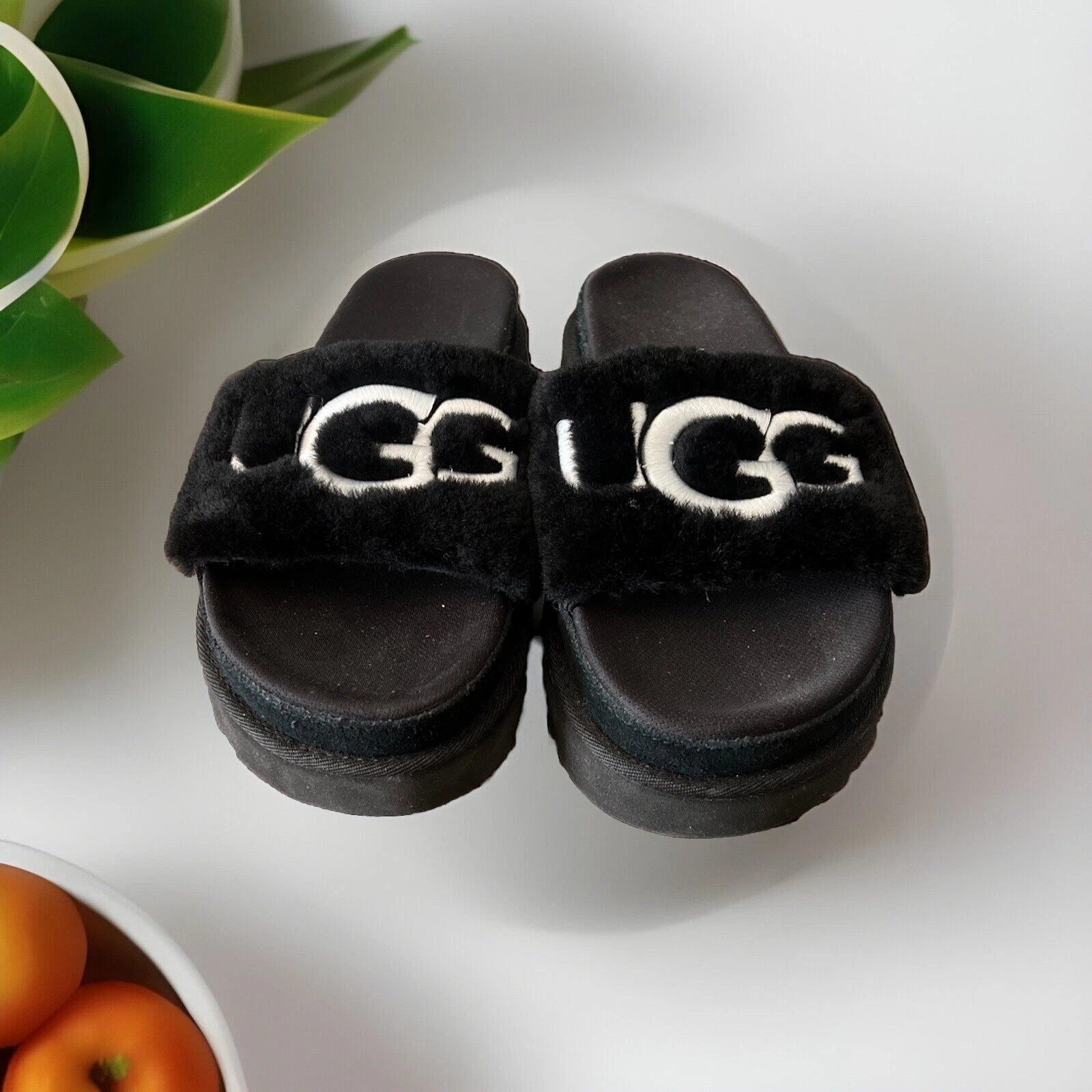 UGG LATON PELLICCIA SCIVOLO PELLE DI PECORA 1111236 DONNA TAGLIA 8 5 DIAPOSITIVE AUTENTICHE NUOVO