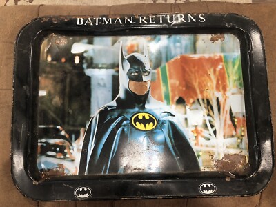 Batman Returns Snack and Play Tray 1992 DC Comics Michael Keaton Vintage Hero