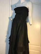Vintage Black Strapless Dress Jack Rose 