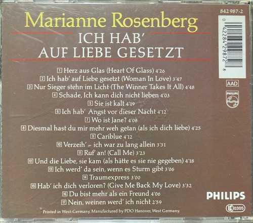 Marianne Rosenberg - Ich hab auf Liebe gesetzt  CD - Bild 2 von 2