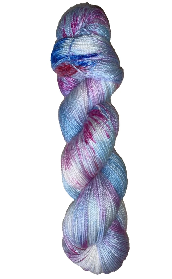 100 g ALPAKA 70%-SEIDE-CASHMERE - DREAM-Garn - Handgefärbt *BLUEBERRY* - Bild 2 von 3
