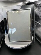 Single Picture Photo Frame 5" x 7" Silver Lined In Clear Glass NEW VNT