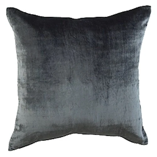 Charisma L76310 Gris Oscuro Terciopelo Celeste Euro Sham 26x26 pulgadas Foto 2 de 3