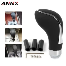 Universal Car Gear Shift Knob Manual Shifter Lever Handle Stick Black Leather
