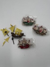 Vintage Collectable Cake Toppers Lot Pirate Ships Boats Hand Made