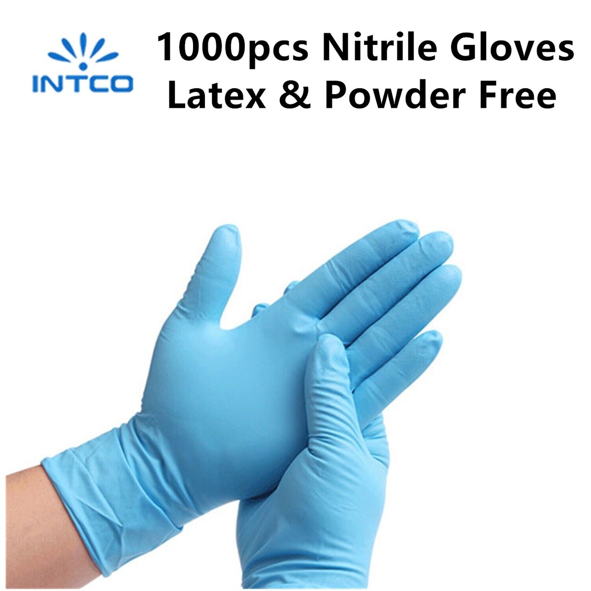 Blue Latex Gloves Synmax Vinyl Exam Gloves Latex Free, Powder