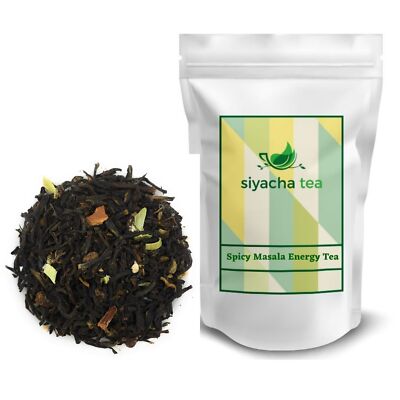 Indian Chai Spicy Masala Energy Tea with Pure Spice Blend Fresh Premium Beverage