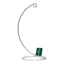 Kurt Adler Twisted Metal Ornament Stand for Ornaments, Silver 8"