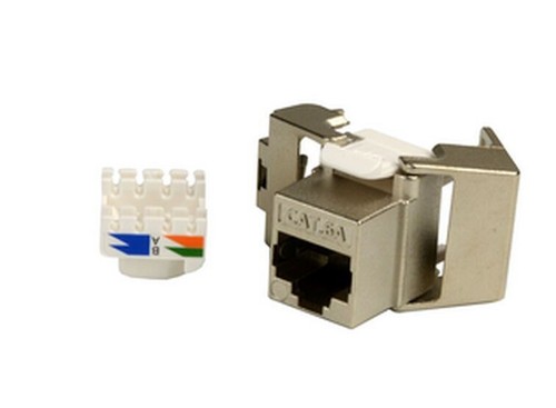 LINK FRUTTO KEYSTONE JACK RJ45 STP CAT 6A SCHERMATO TOOLLESS ORO 50 MICRON - 第 6/8 張圖片