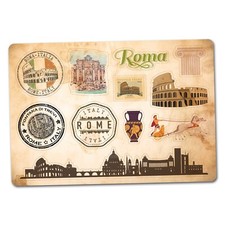 A5 Sticker Sheet Rome Vinyl Stickers - Italy Roma Vintage Landmark Travel #82811