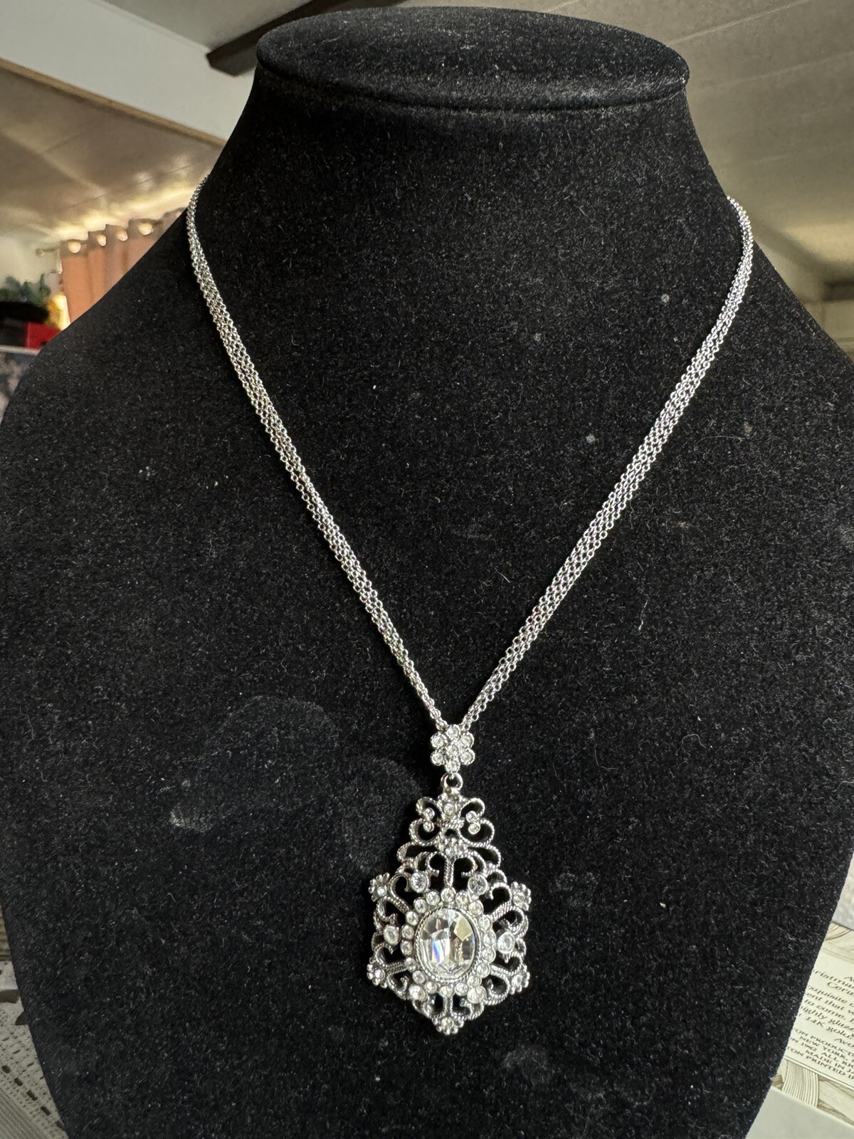 Cute signed MONET silver TONE Multi Cable Strand&… - image 1