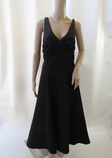 Nicole Miller Black Sleeveless V-Neck Belted Ball Gown Dress Size 10