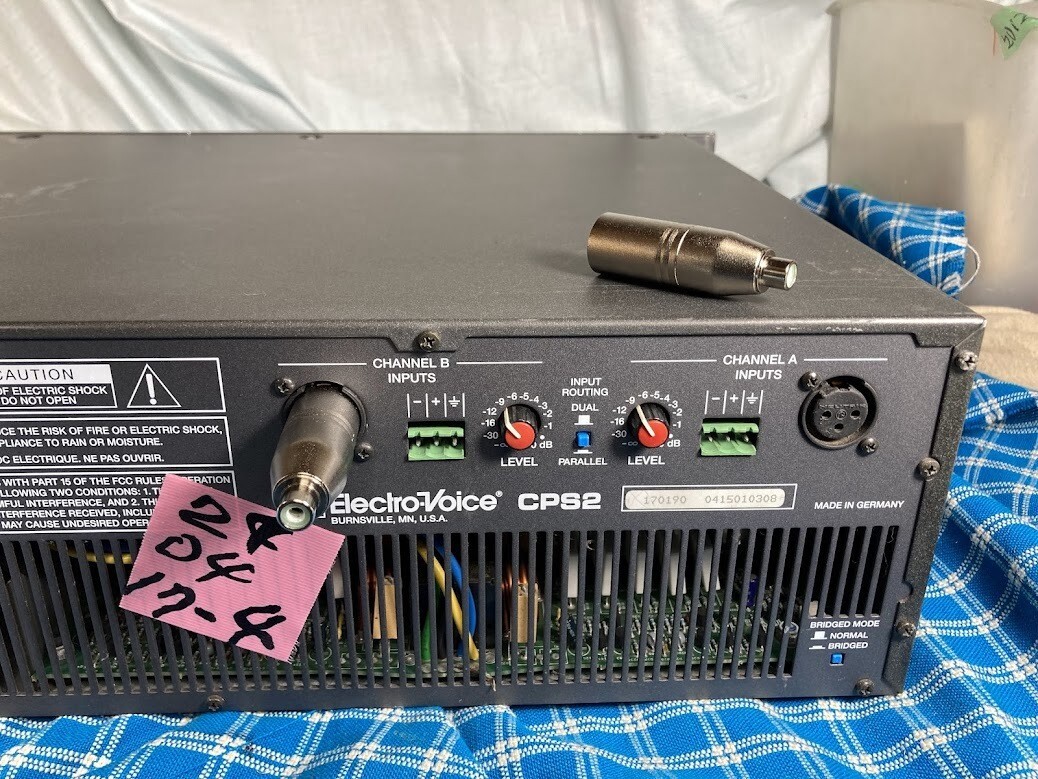(ジャンク品) Electro Voice CPS2 エレクトロボイス アンプ Electro-Voice CPS2 パワー アンプ EV エレクトロボイス ② 楽器