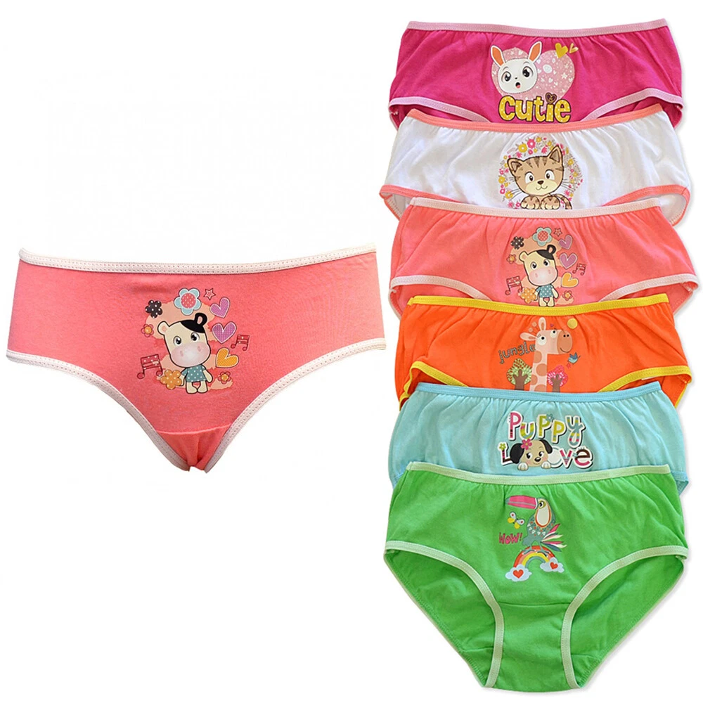 Girls' 6pk Cotton Briefs - Cat & Jack™ Gray/Beige/Pink S