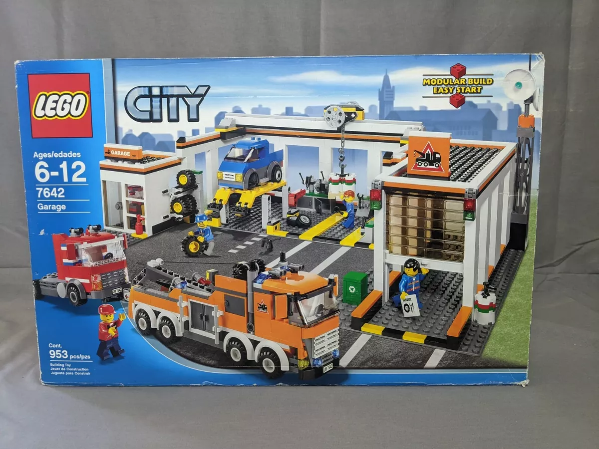 NEW City Garage (7642) truck building workshop minifigures 673419112512 | eBay