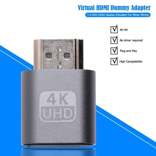 4K HDMI Dummy Adapter Virtual Plug Headless Display Emulator UHD - Bild 18 von 32