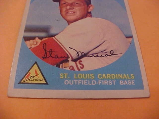 Cartão de beisebol TOPPS SCARCE 1959 #150 Stan Musial St. Louis Cardinals SC9 - Imagem 4 de 4