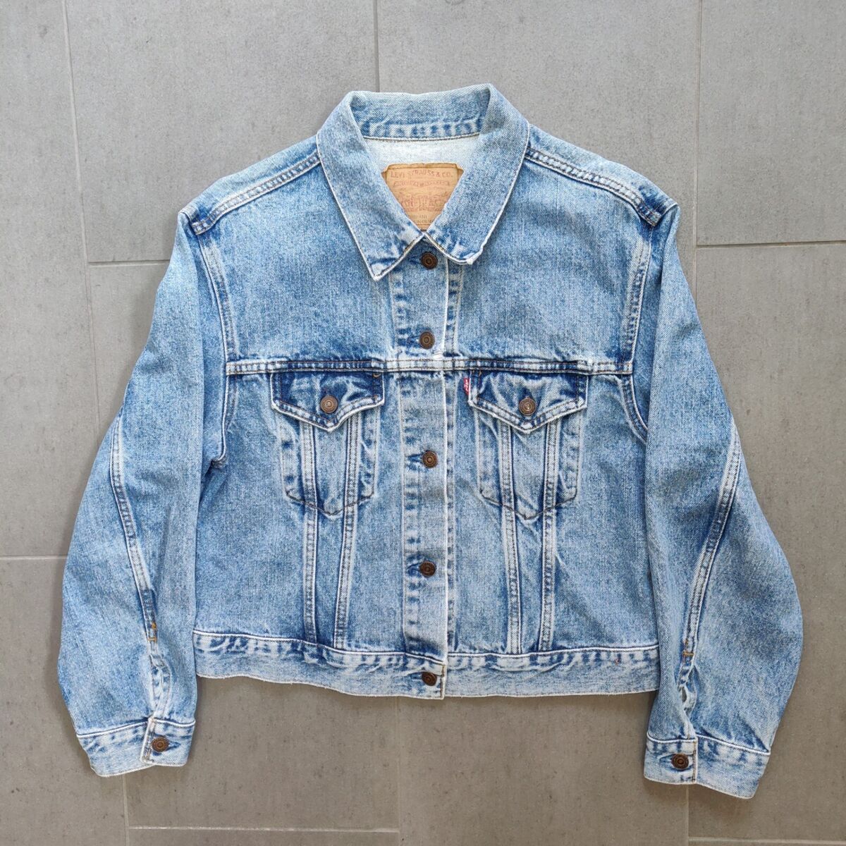 Vintage 70s Levis Type 3 III Light Blue Denim Trucker Jean Vintage 70s Levis Type 3 III Light Blue Denim Trucker Jean