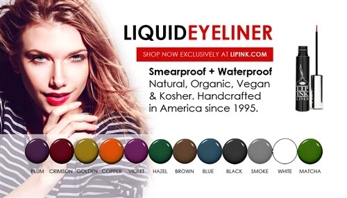 LIP INK Liquid Eye Liner Smearproof Waterproof Natural Organic Vegan Kosher