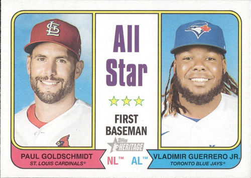 Paul Goldschmidt / Vladimir Guerrero Jr - 2023 Topps Heritage Baseball #332 - 第 1/2 張圖片