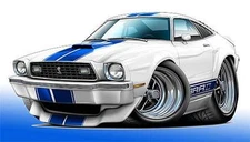 1976 1977 Ford Mustang Cobra Muscle Car Art Print NEW