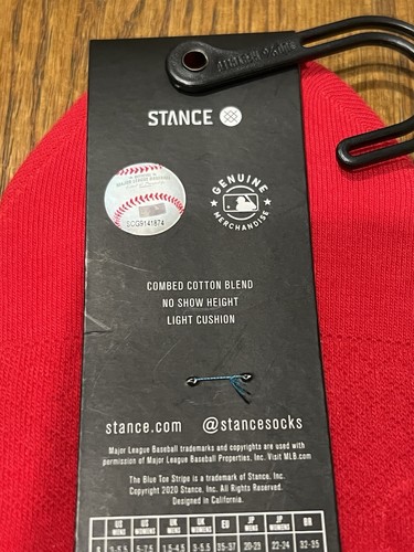 NWT Stance Chalk No Show STL MLB Baseball Cardinals Socks M 6-8.5 Red $16.99 - 第 5/6 張圖片