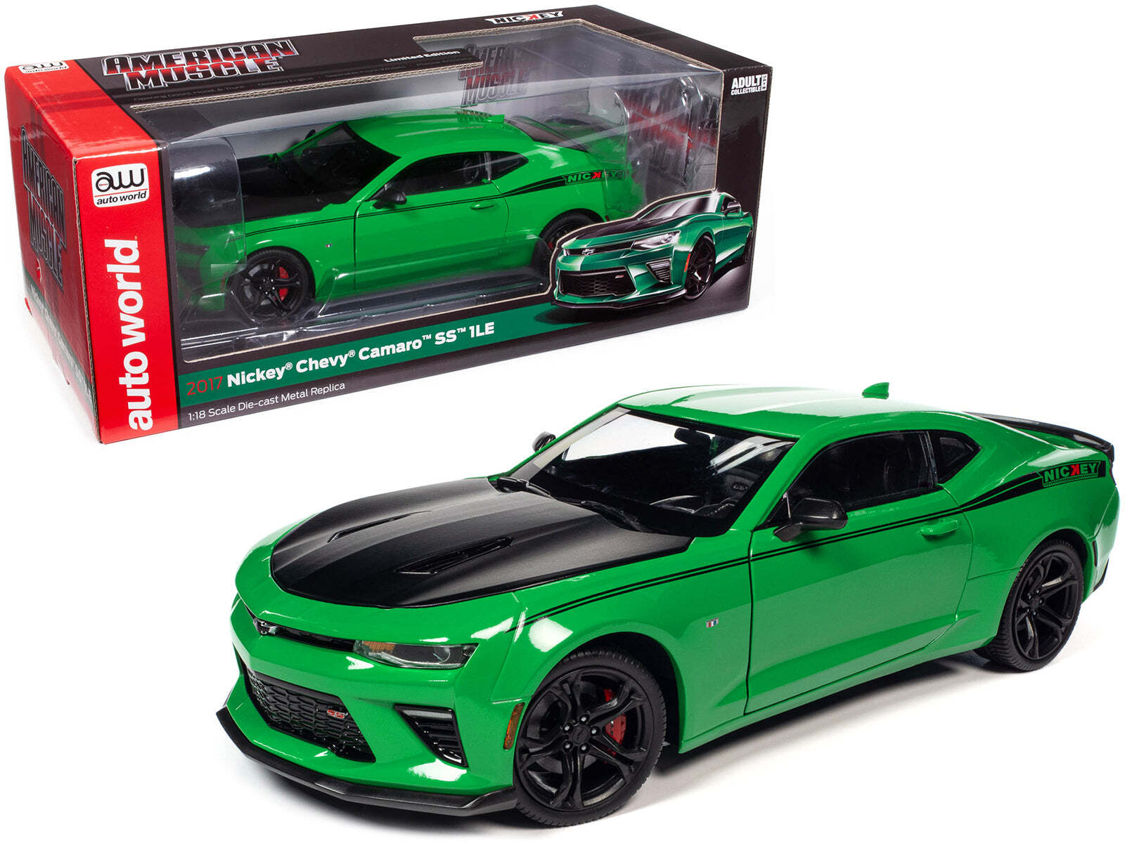 2017 Chevrolet Nickey Camaro SS 1LE Krypton Green with 1/18 Diecast Model Car