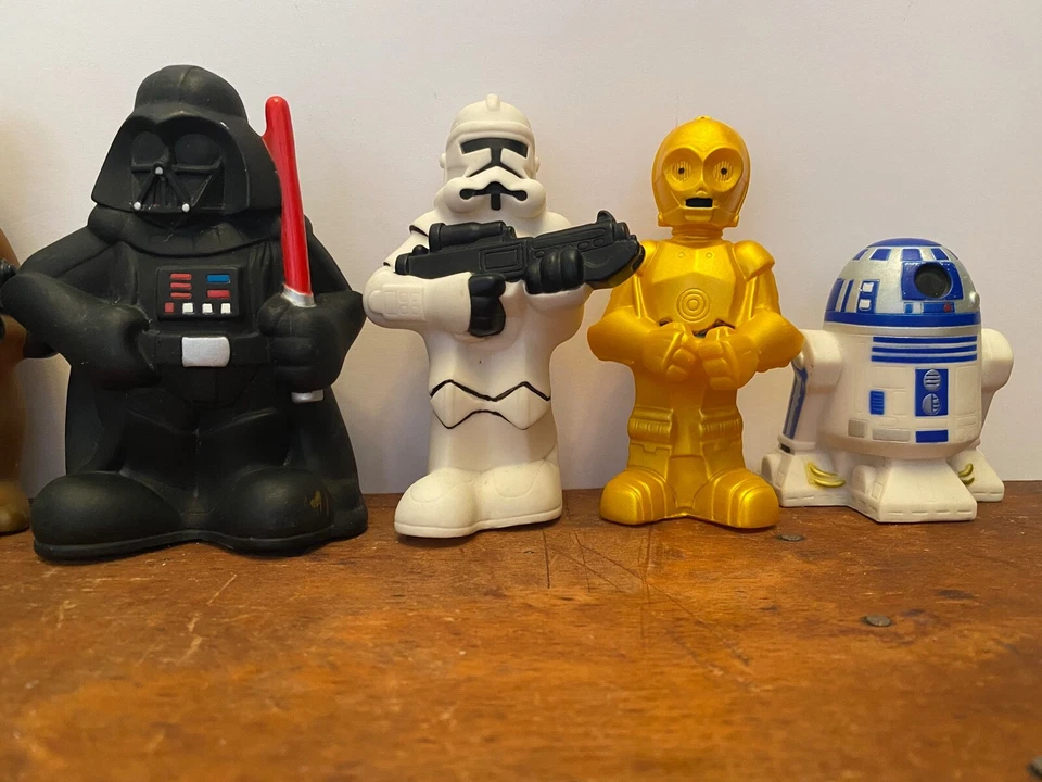 Figuras de vinilo Star Wars 2008 Lucas Film/Disney • Lote de 7 • Juego de juguetes de agua de baño Foto 4 de 4