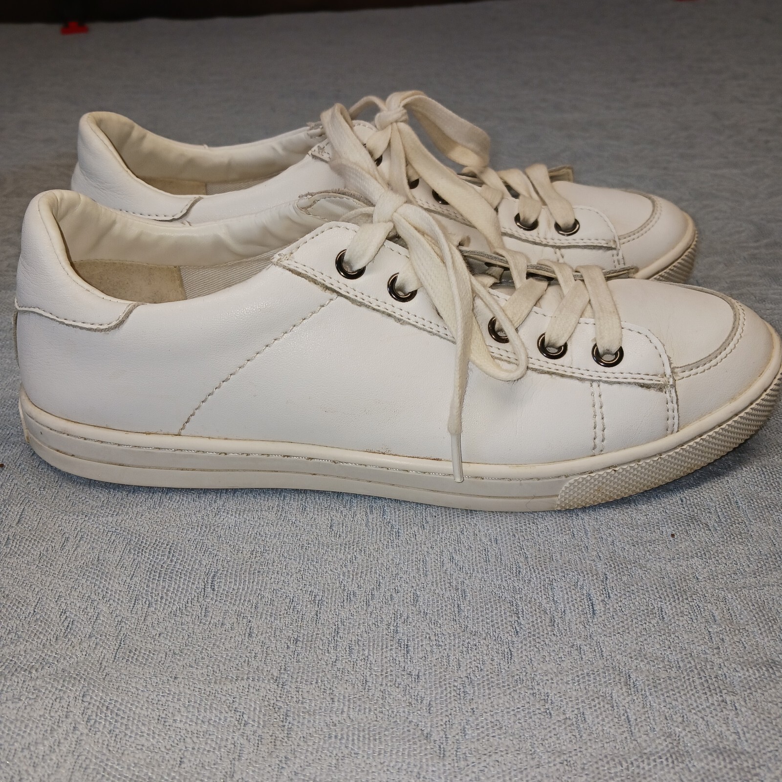 Coach Porter Leather Sneakers Womens Shoes Size 9B White G3781  thumbnail 2