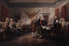 SIGNING THE DECLARATION OF INDEPENDENCE FINE ART PRINT REAL CANVAS 11"x 17"!