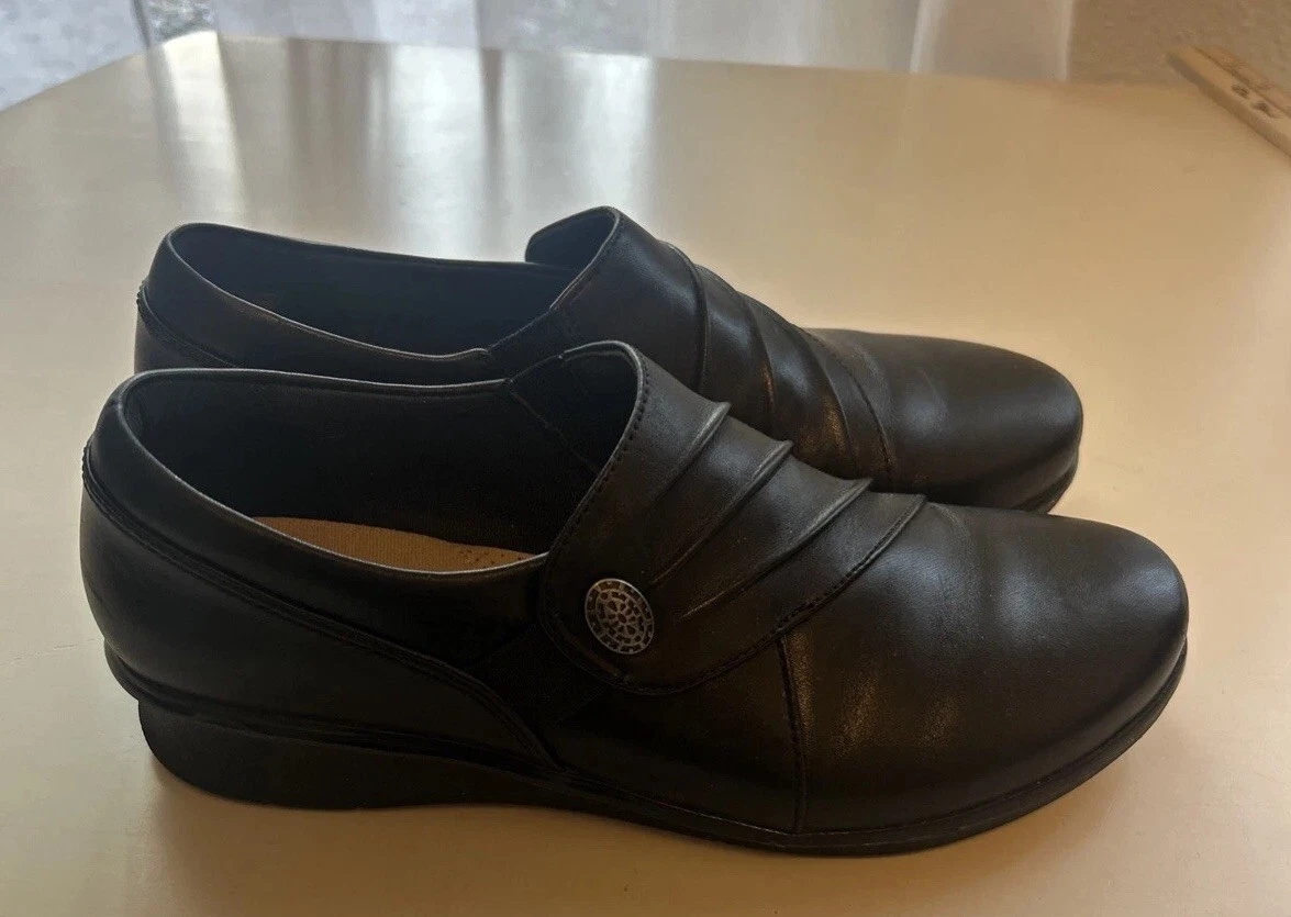 Scarpe mocassini Clarks Collection Hope Roxanne comode pelle nero donna 6 5