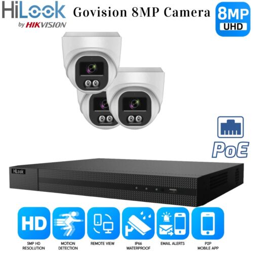 4K HIKVISION COLORVU AUDIO CCTV SYSTEM IP POE NVR 8MP KAMERA MIKRO NACHTVISION KIT - Bild 16 von 44