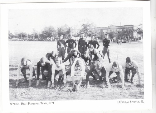 * Florida Postkarte - "Walton High Football Team, 1921" * DeFuniak Springs, F. {G35}