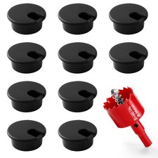 10 Pack 1.5 Inch Desk Wire Cord Cable Grommets Hole Cover for Office PC Desktop