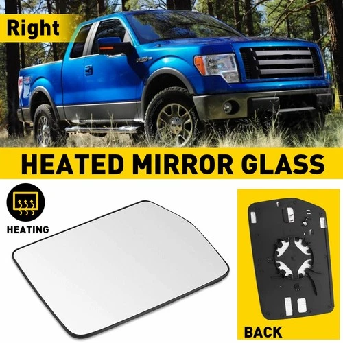 For 2005-2010 Ford Side Right Passenger F150 Heated Plate Mirror W/Backing Glass