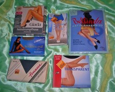 L/XL Glanz Nylons Paket glänzende & transparente Feinstrumpfhosen Gr. 44 46 48
