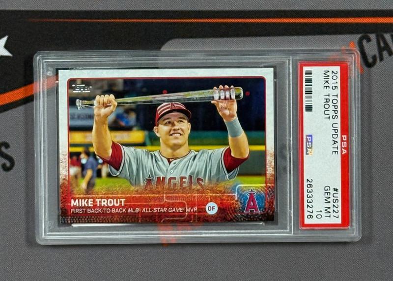 2015 Topps Update Baseball Mike Trout #US227 PSA 10 Gem Mint Angels