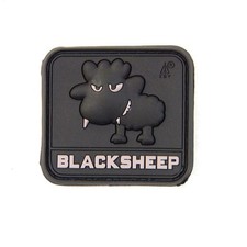 PVC Moral Patch Little Black Sheep SWAT Black Airsoft Paintball Cadet