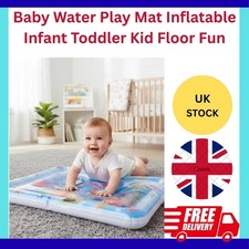 Baby Water Play Mat Inflatable Infant Toddler Kid Floor Fun Tummy Fill up Large.