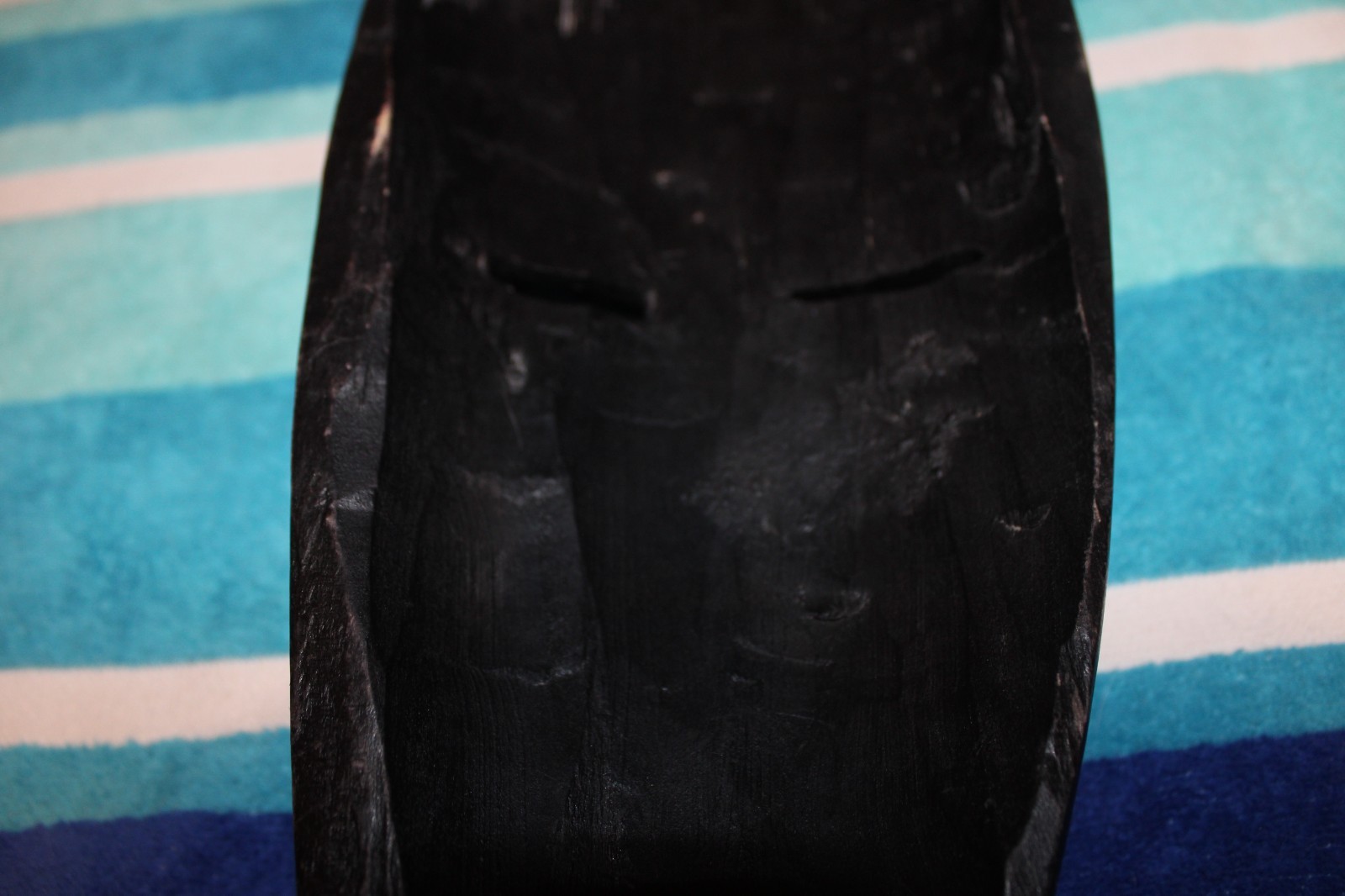 Vintage Hand Carved African Wooden Tribal Face Mask Wall Hanging 16.5" 