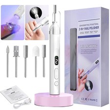 Electric Nail Drill with UV Lamp USB Rechargeable Manicure Pedicure Set