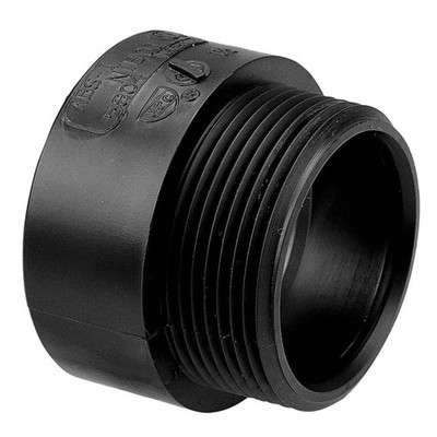 PPG 83581 for PlumbMaster 1-1/2 X 1-1/2 Hub X Mipt Sch 40 Dwv Adapter Abs Bl